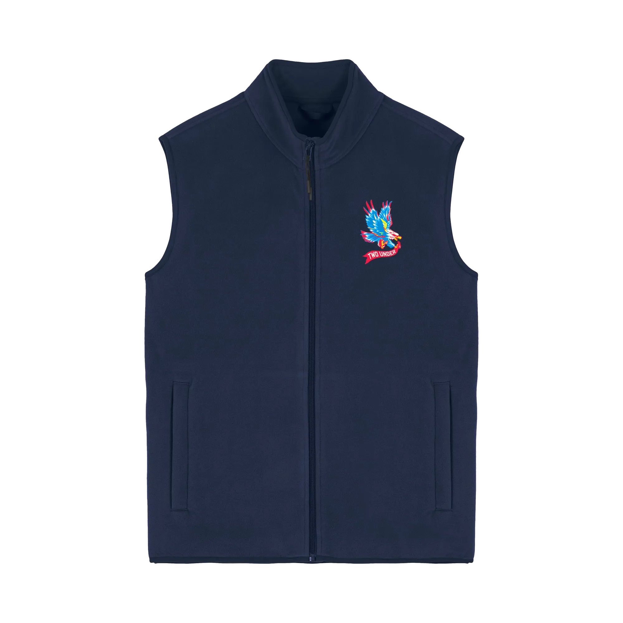 2 Under Sleeveless Fleece Jacket Navy