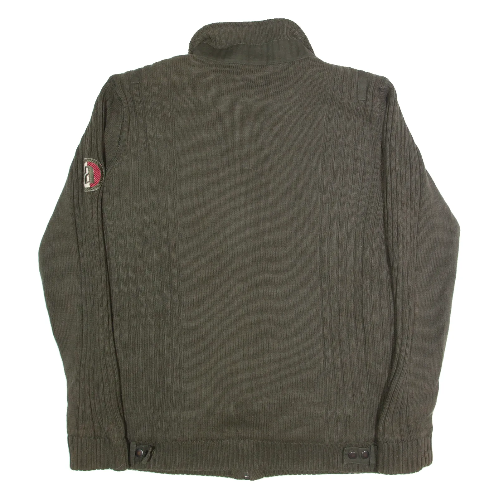 ACCANTO Sherpa Lined Mens Jacket Green Knit XL