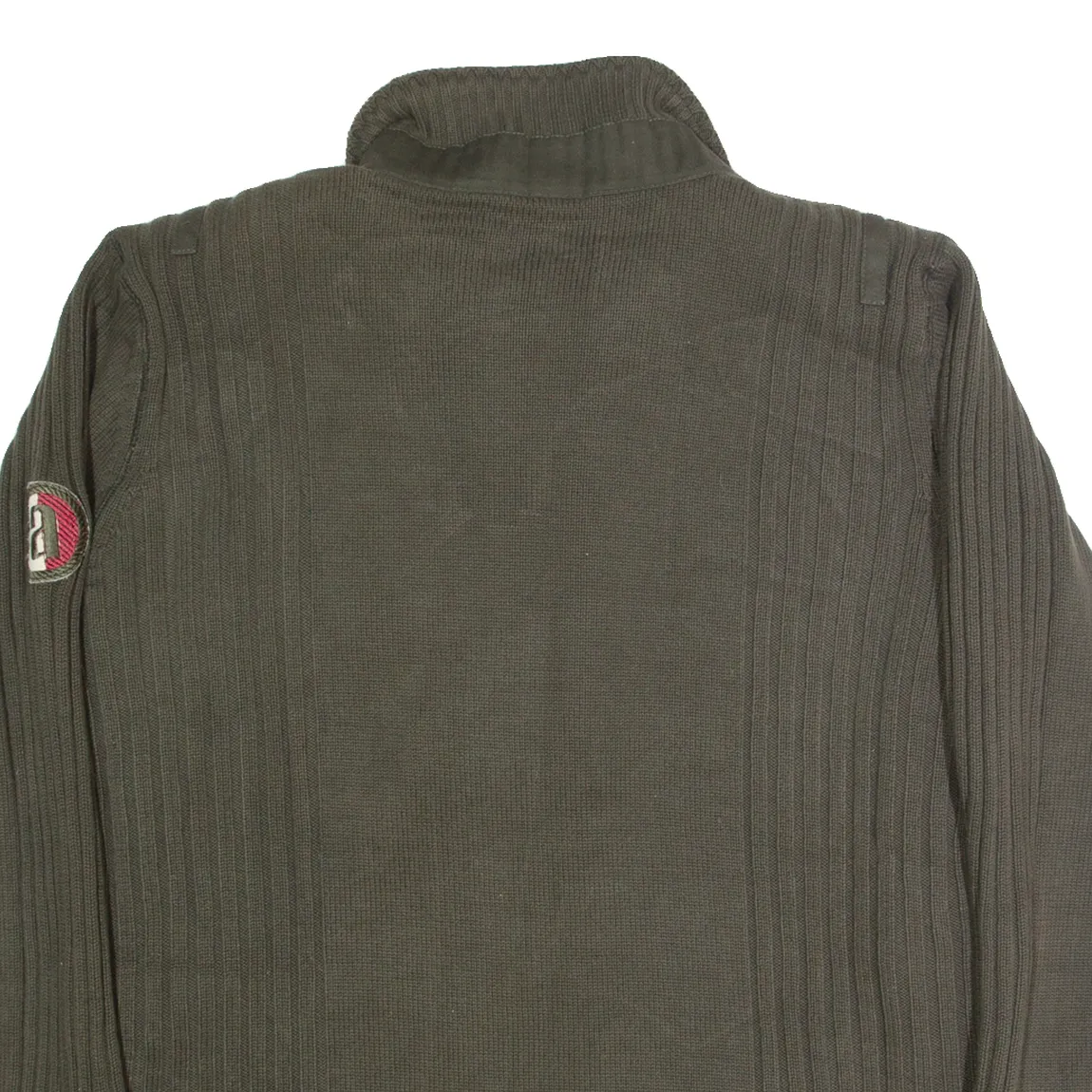 ACCANTO Sherpa Lined Mens Jacket Green Knit XL