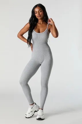 Active Seamless Ribbed Scoop Neck Jumpsuit