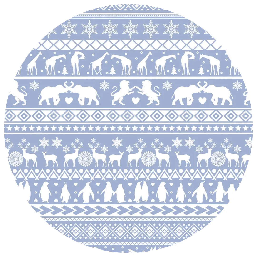 Arctic Fair Isle (Both Sides Pattern) | Blossom Quilted Blanket 85x65”