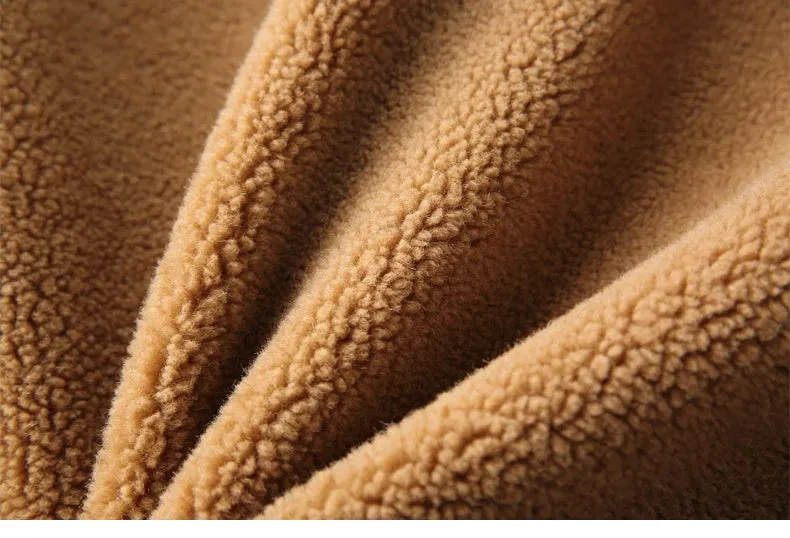 AYUNSUE Grain Sheep Shearling Jacket Men Clothes Men's Fur Coat Fur All-in-one Leather Jacket Men's Lamb Wool Outerwear Winter