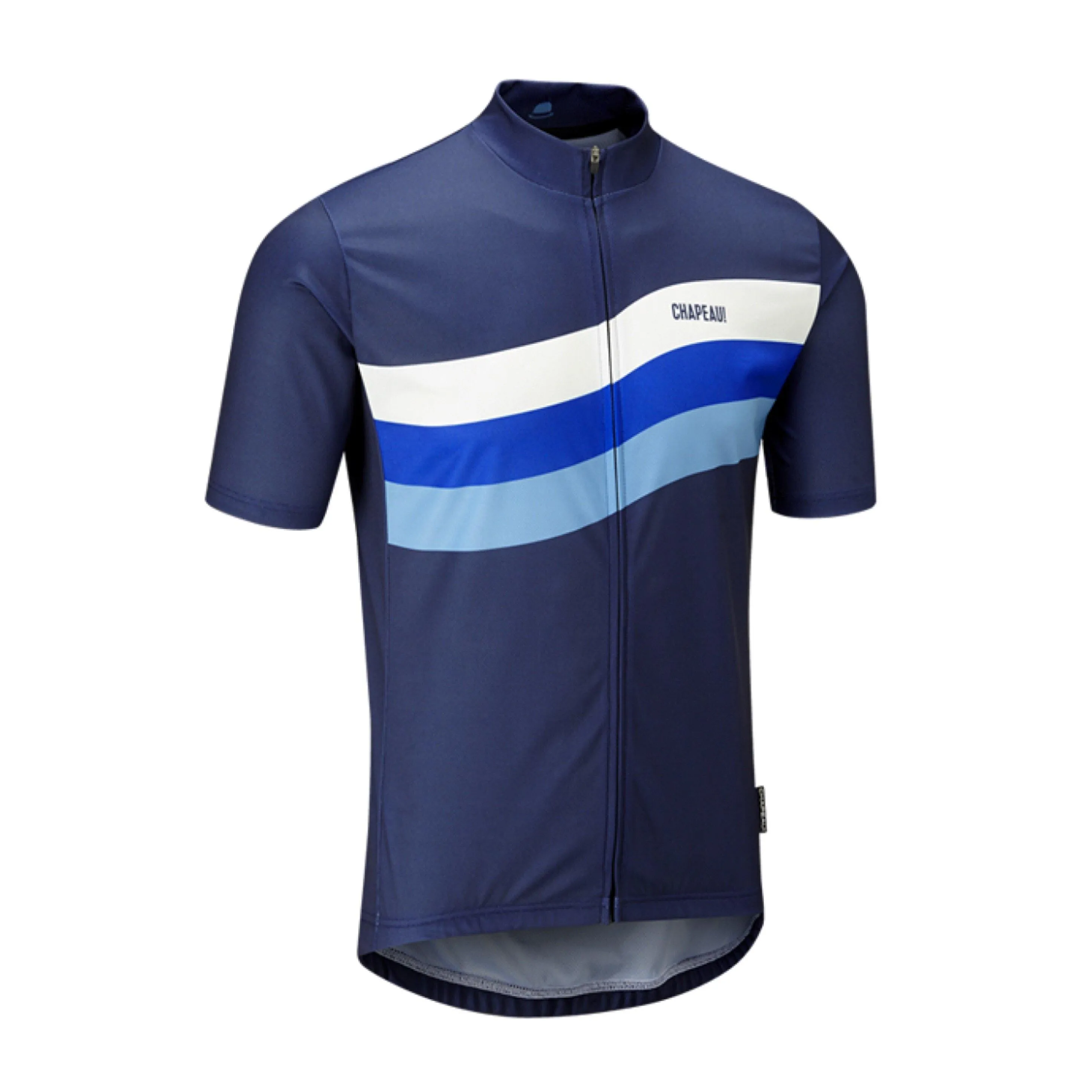 Chapeau! Tempo Wave Chest Stripe Jersey - Deep Ocean