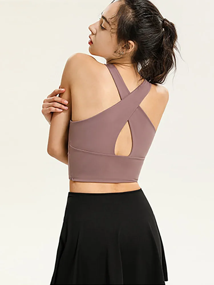 Dance Bra Running Yoga Vest No Steel Rings Gathering Fitness Underwear