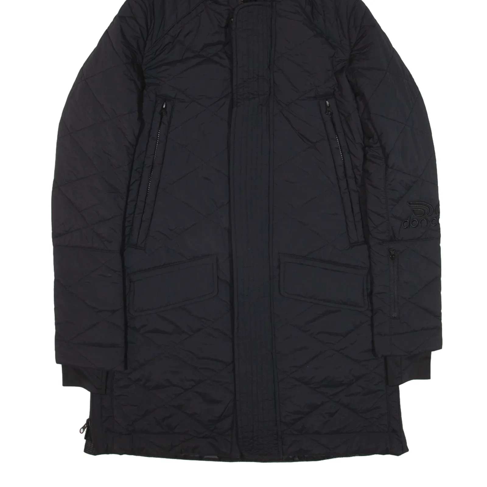 DON CARLO Insulated Quilted Coat Black Nylon Womens S