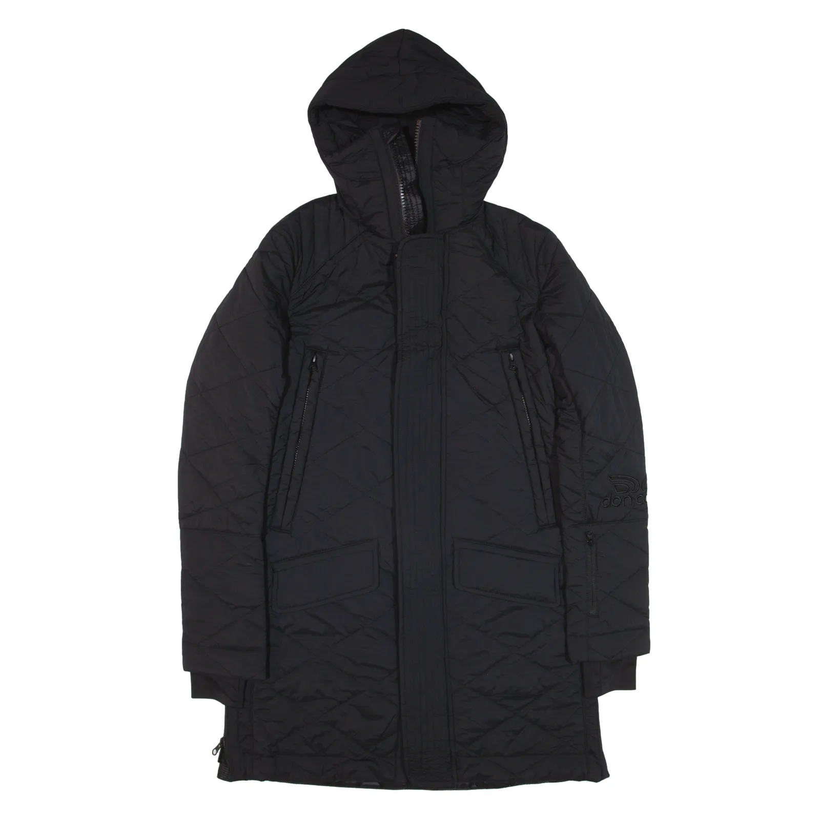 DON CARLO Insulated Quilted Coat Black Nylon Womens S