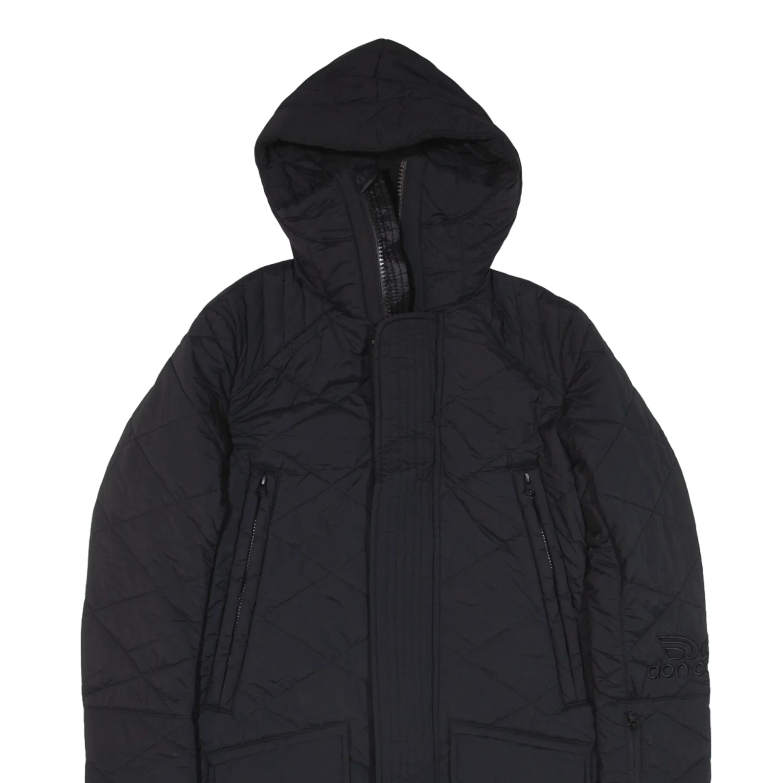 DON CARLO Insulated Quilted Coat Black Nylon Womens S