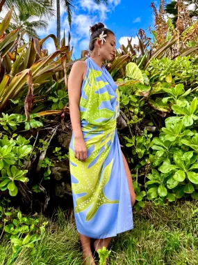 ECO PAREO - HAWAIIAN FERN Periwinkle - FULL SIZE