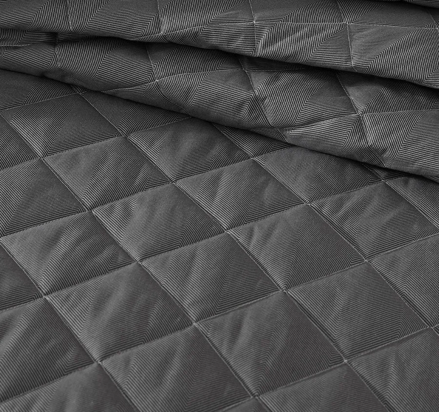 Essex Bedspread Range Charcoal