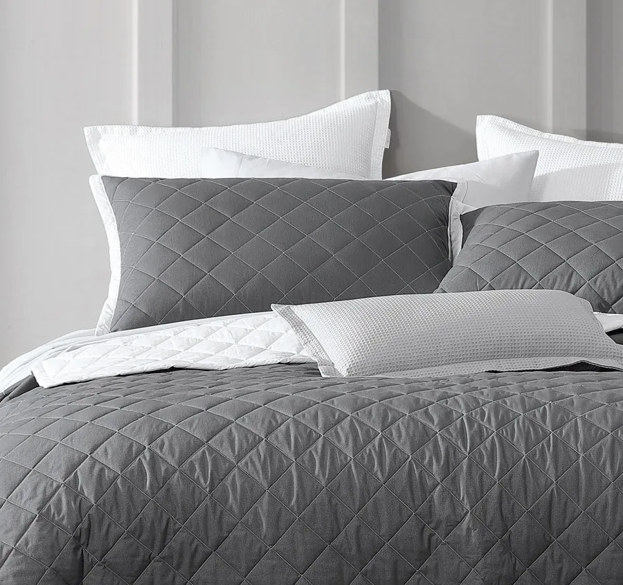 Essex Bedspread Range Charcoal