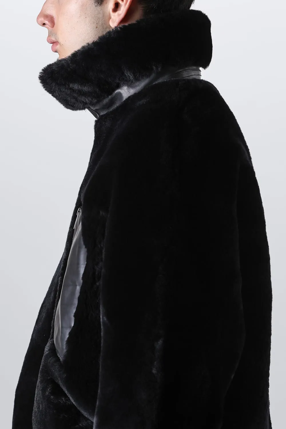 FASCINATE_THE R Limited Mouton Jacket Black