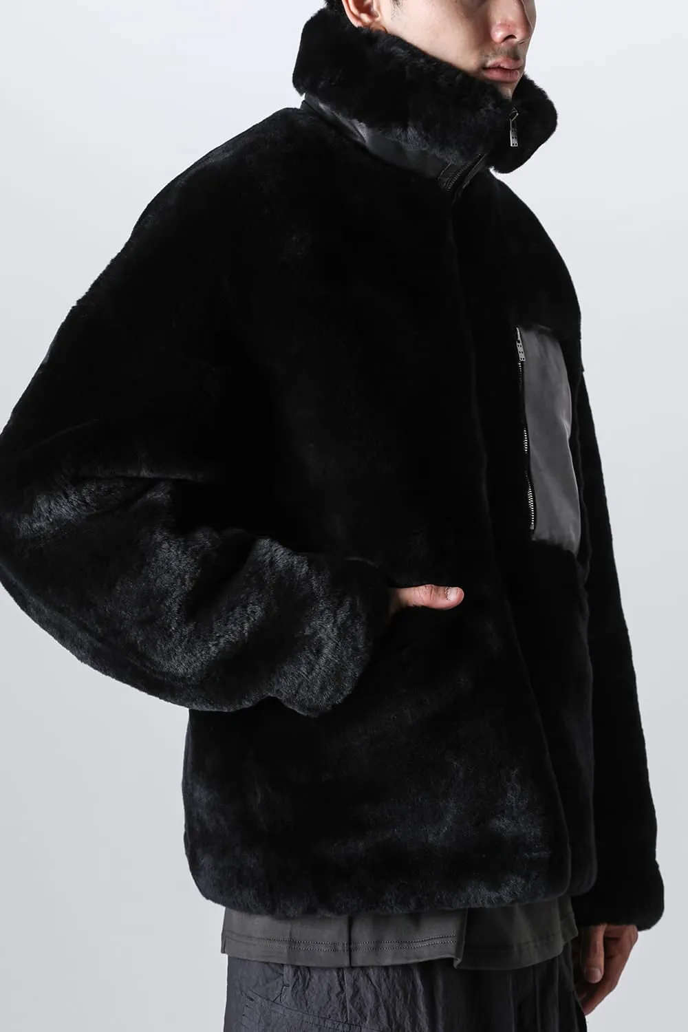 FASCINATE_THE R Limited Mouton Jacket Black