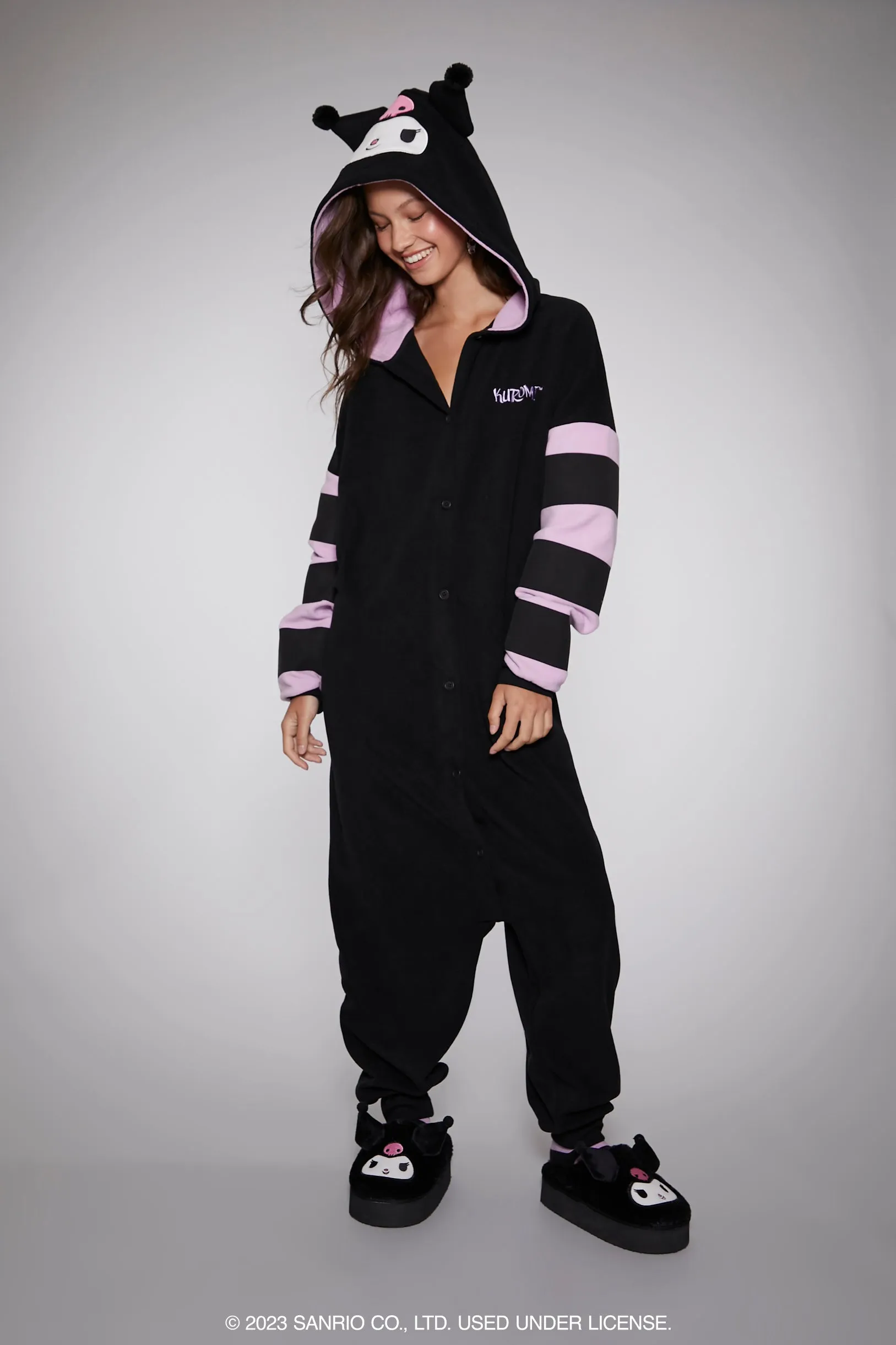 Fleece Kuromi Pajama Jumpsuit