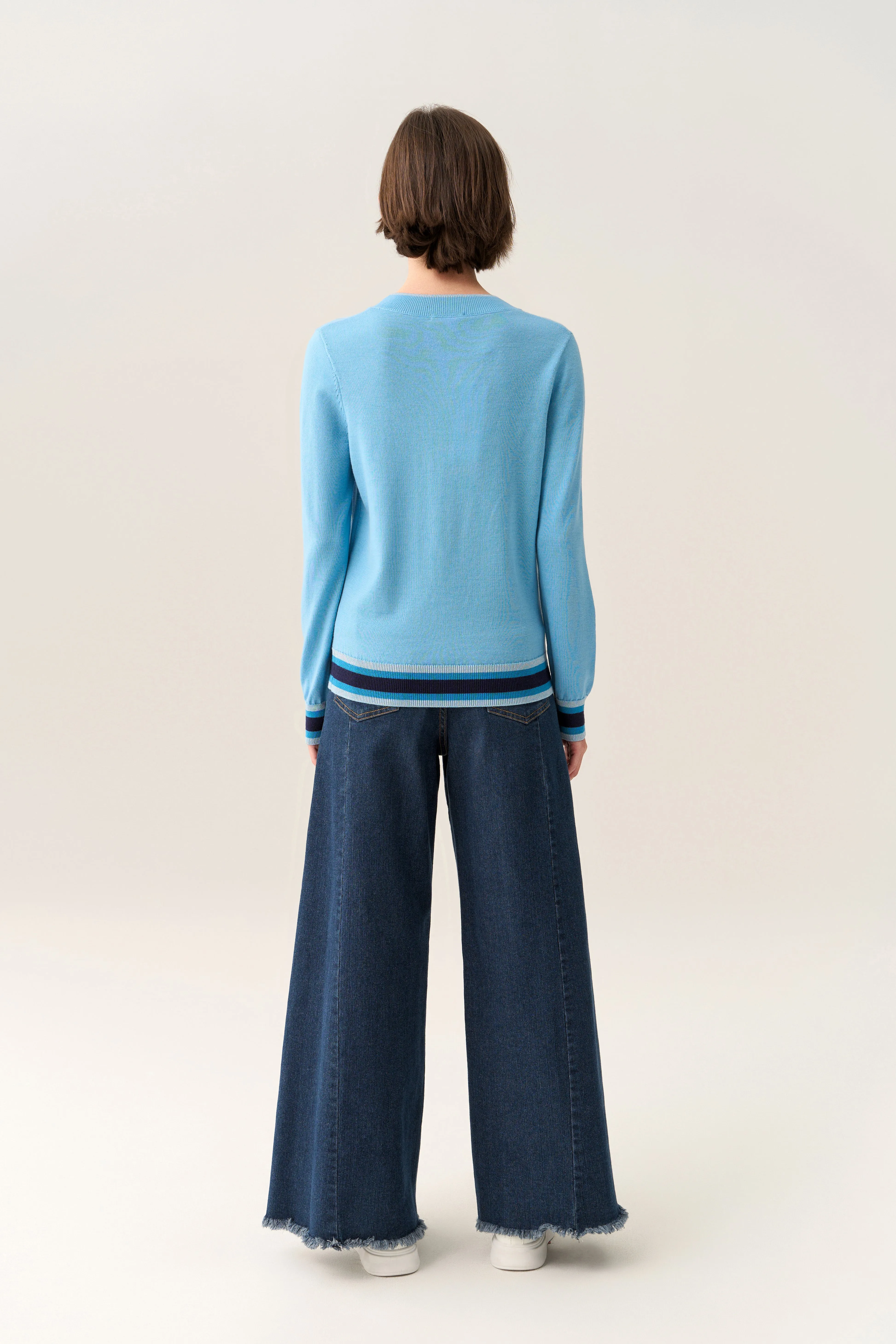 Floral-embroidery Knitted Pullover