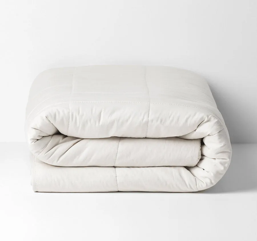 Halo Organic Cotton Coverlet White Sand