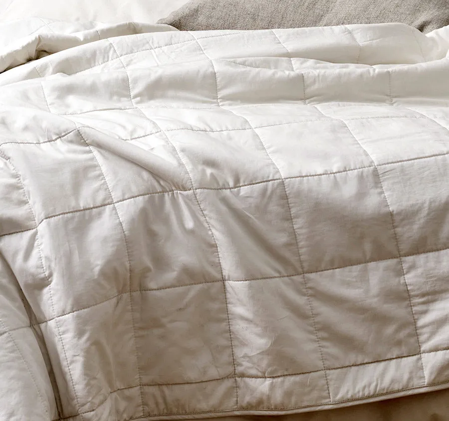 Halo Organic Cotton Coverlet White Sand