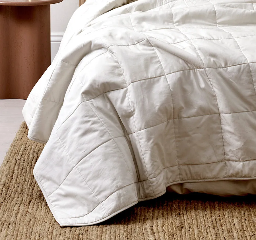 Halo Organic Cotton Coverlet White Sand