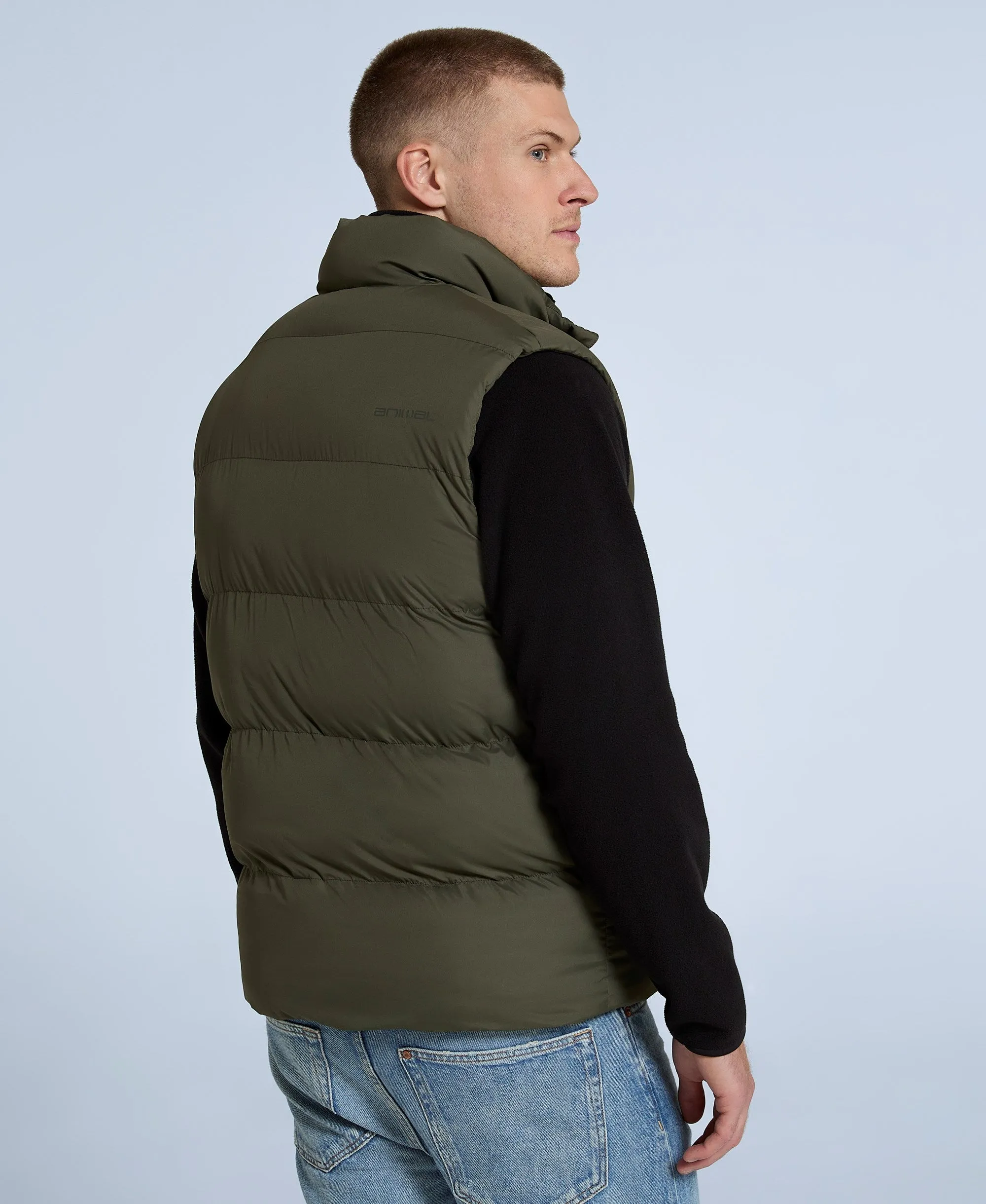Haworth Mens Padded Gilet - Dark Khaki