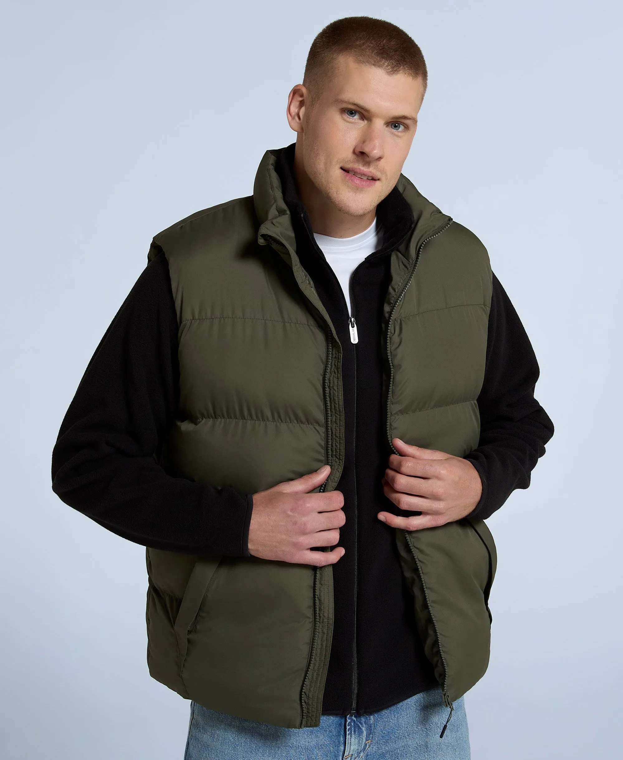 Haworth Mens Padded Gilet - Dark Khaki