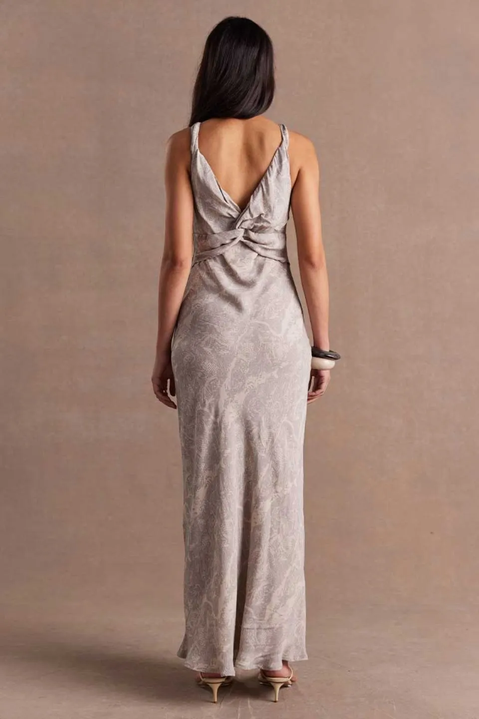 Inara Reversible Shadow Grey Maxi Dress