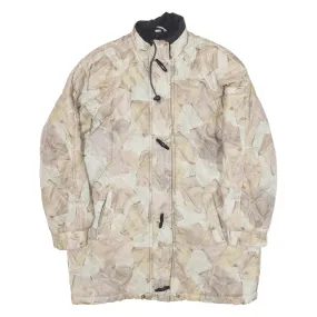 Insulated Womens Quilted Coat Green Geometric L