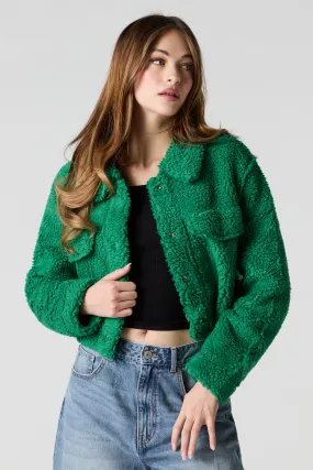 Jacket en sherpa avec col