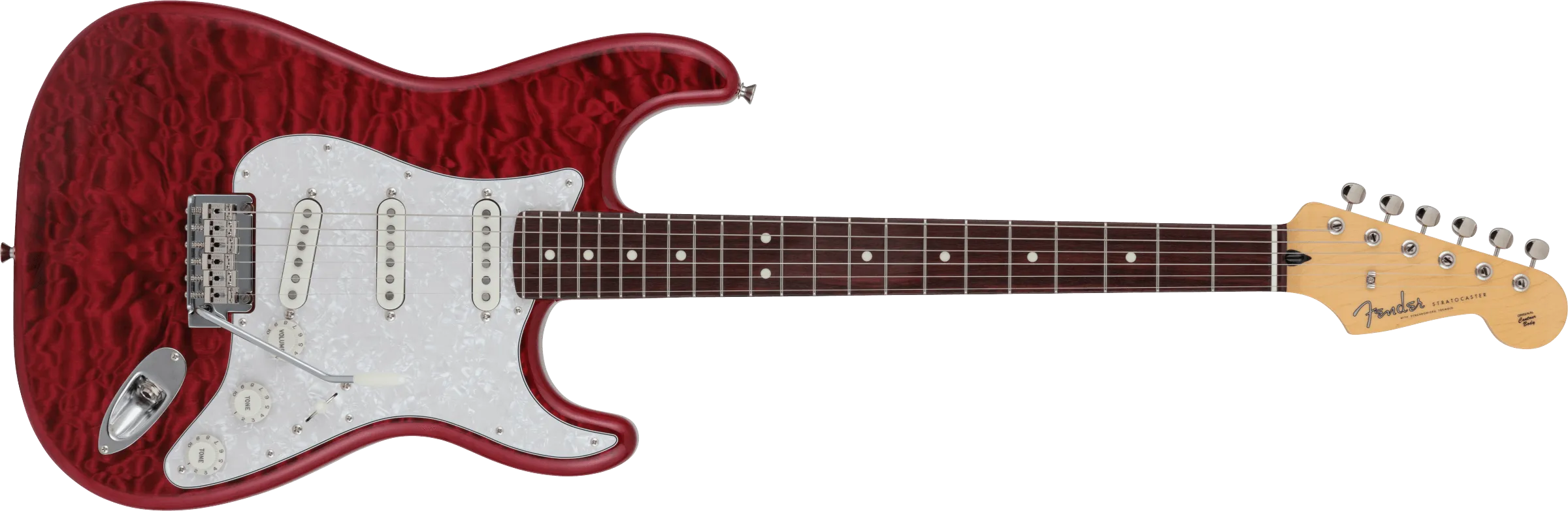 Limited Edition Fender 2024 Collection: Made in Japan Hybrid II Stratocaster - Quilt Red Beryl