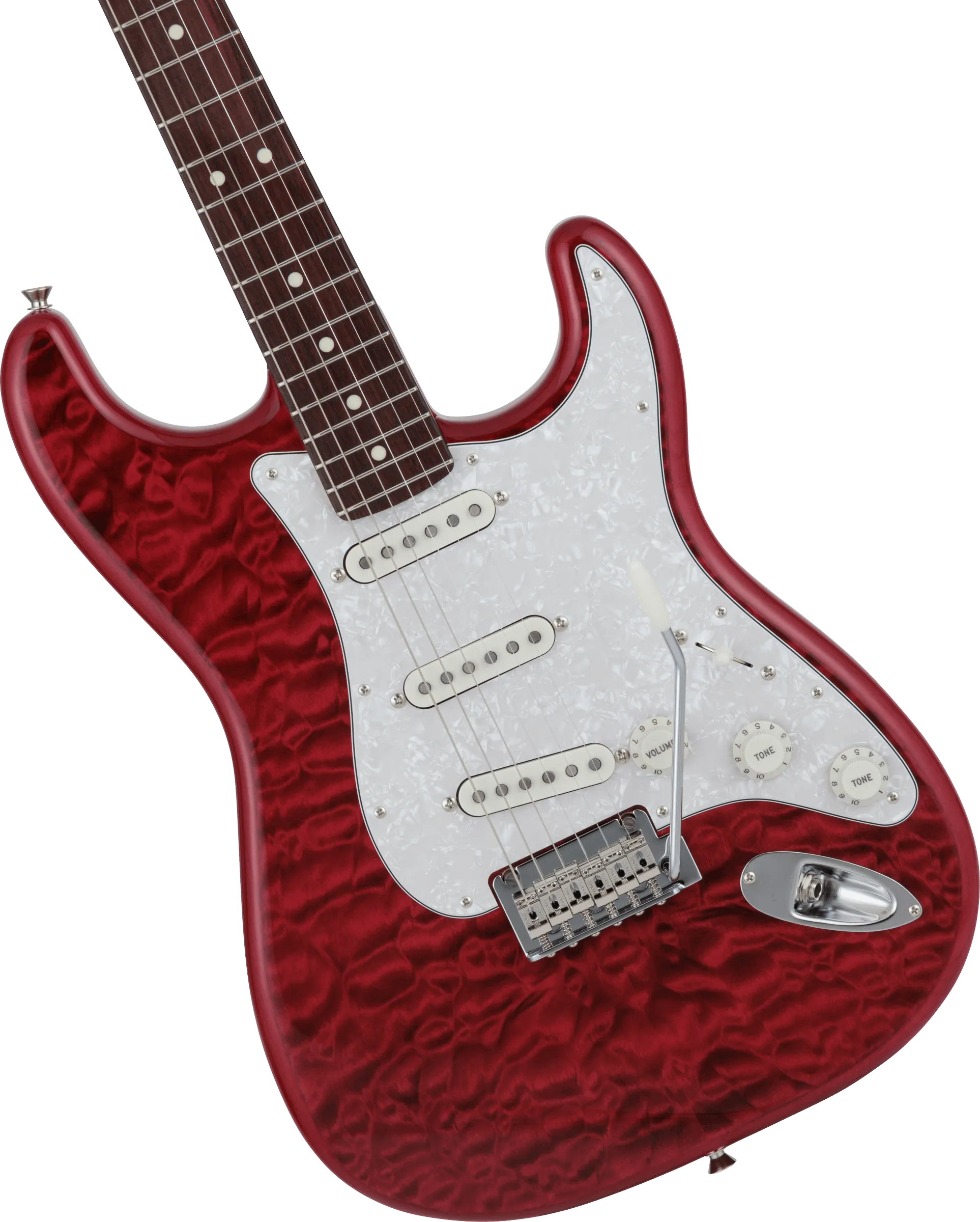 Limited Edition Fender 2024 Collection: Made in Japan Hybrid II Stratocaster - Quilt Red Beryl