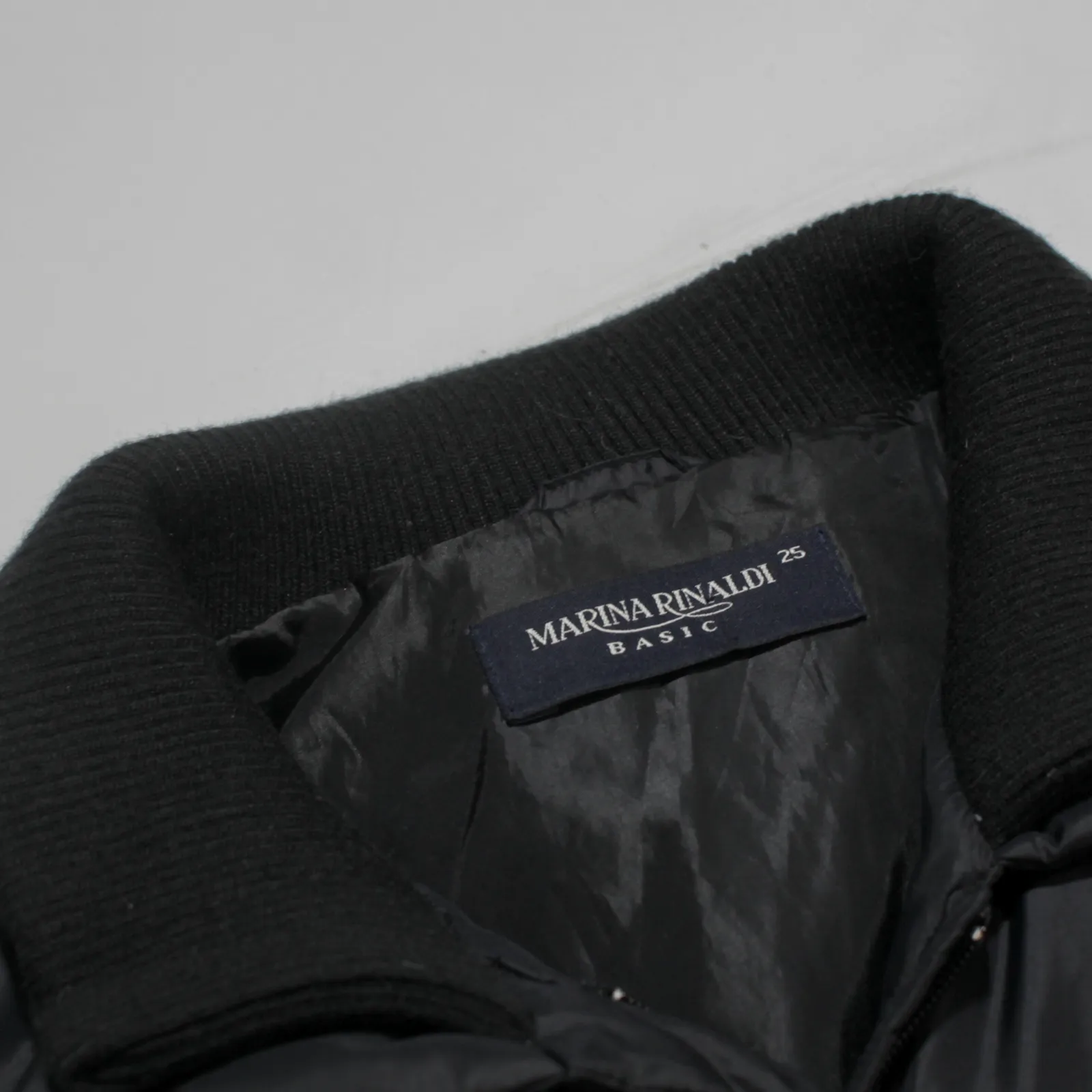 MARINA RINALDI Down Insulated Womens Quilted Coat Black Nylon L