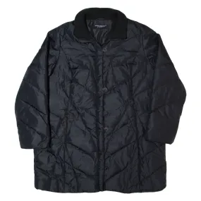 MARINA RINALDI Down Insulated Womens Quilted Coat Black Nylon L
