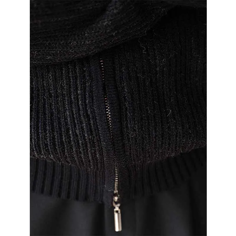 Mens Thickened Solid Color Warm Zipper Sweater