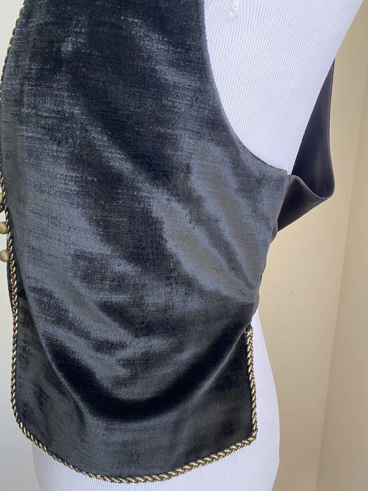 New $2890 Saint Laurent Men Gilet Velours Vest Black 42 US ( 52 Eu )