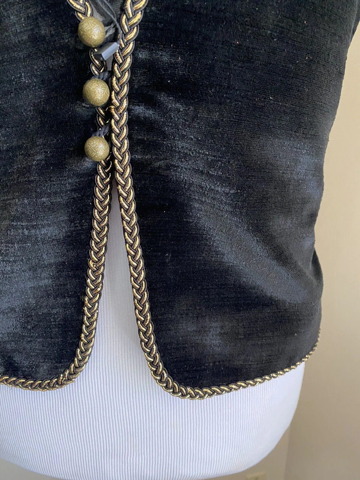 New $2890 Saint Laurent Men Gilet Velours Vest Black 42 US ( 52 Eu )