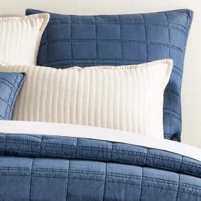 Pine Cone Hill Atlas Denim Quilted Sham