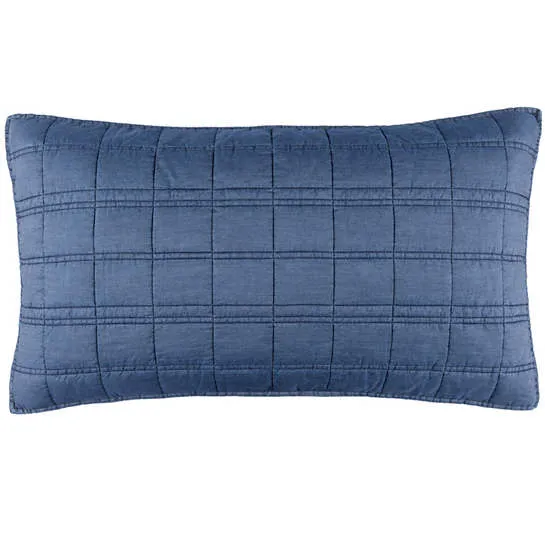 Pine Cone Hill Atlas Denim Quilted Sham