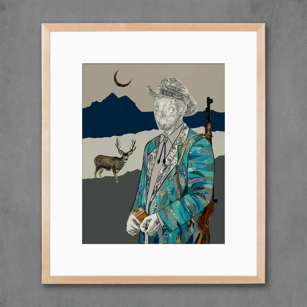 QUILTED WRANGLER (HUNTER) limited edition paper print