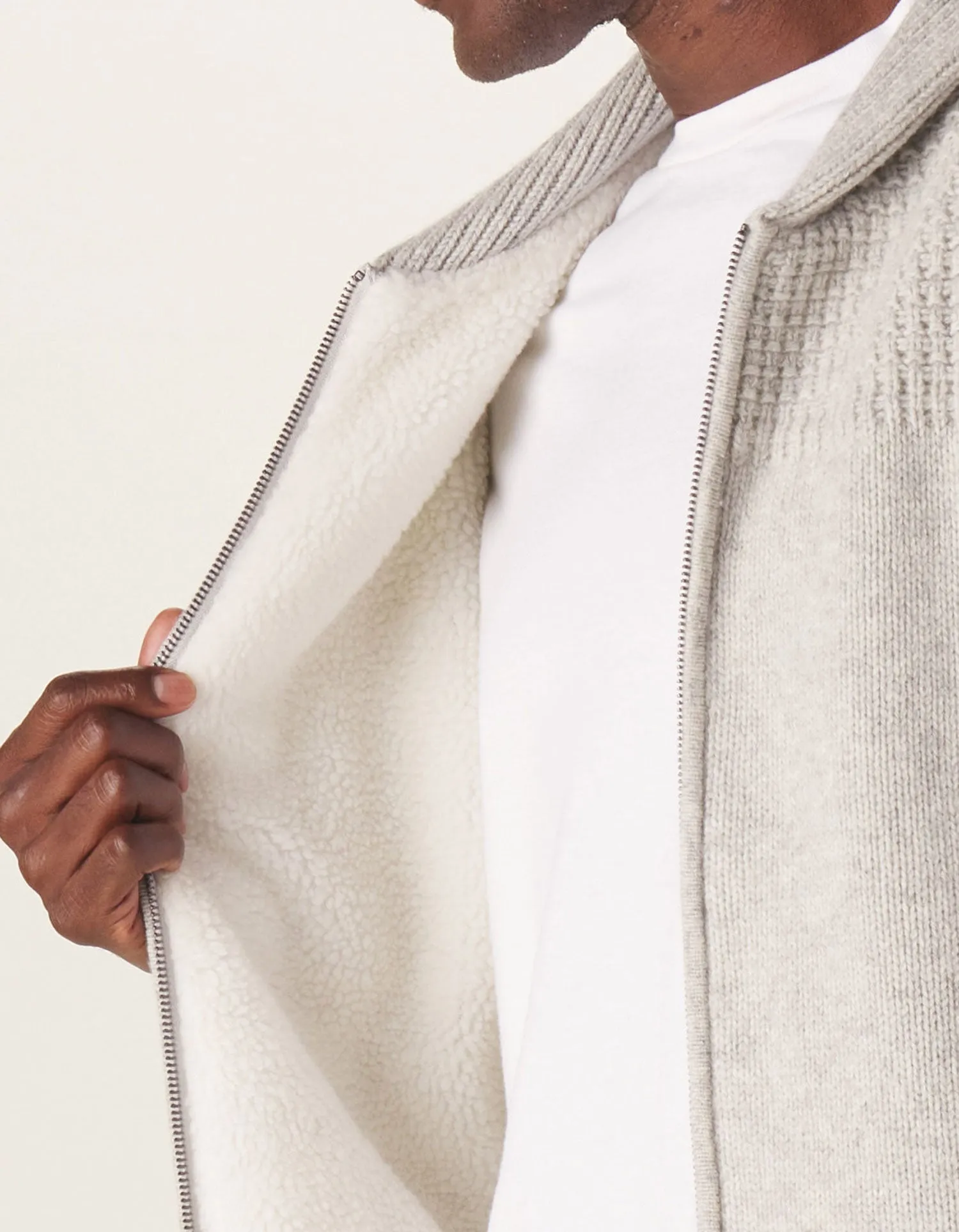 Sweater Jacket in Stone