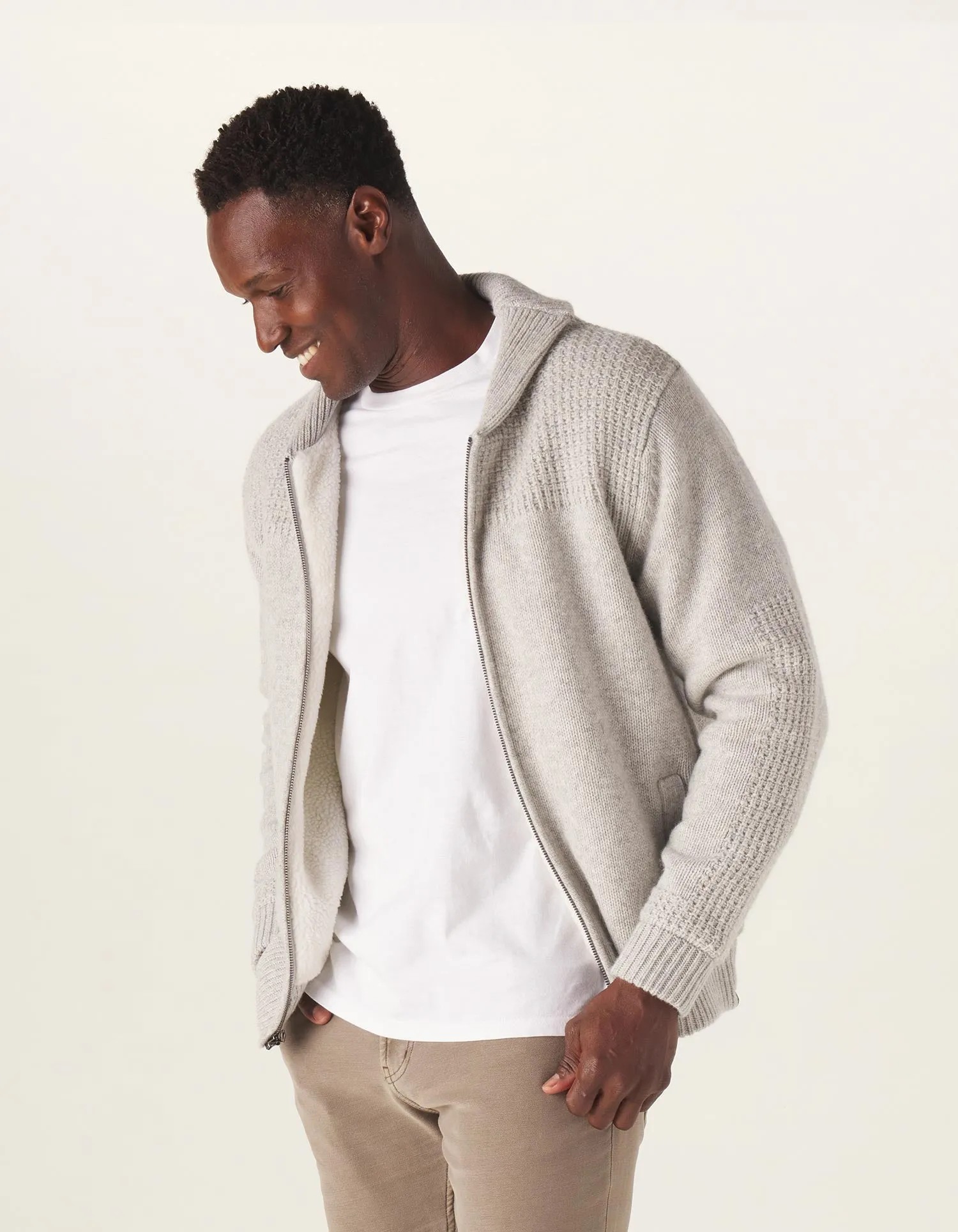Sweater Jacket in Stone