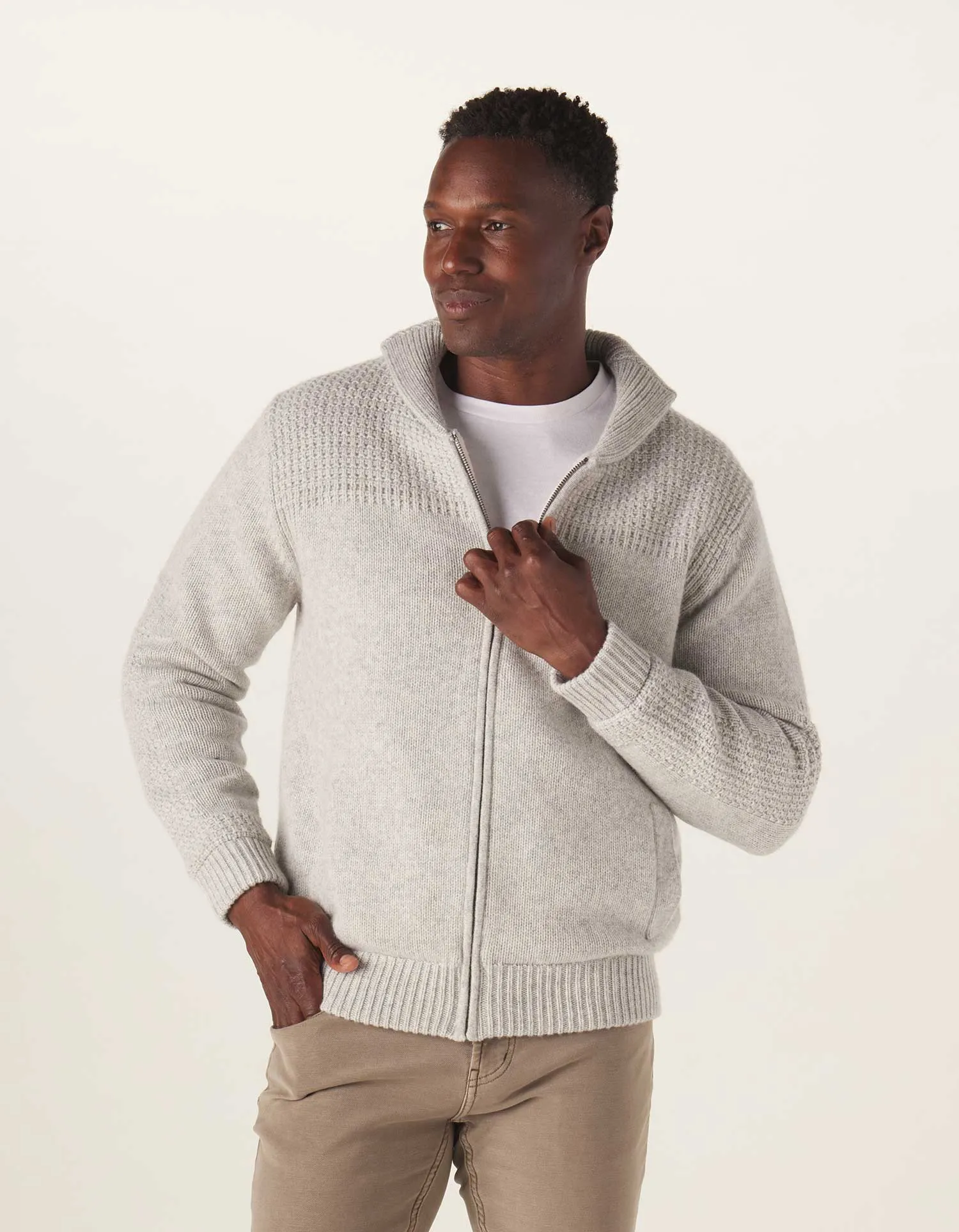 Sweater Jacket in Stone