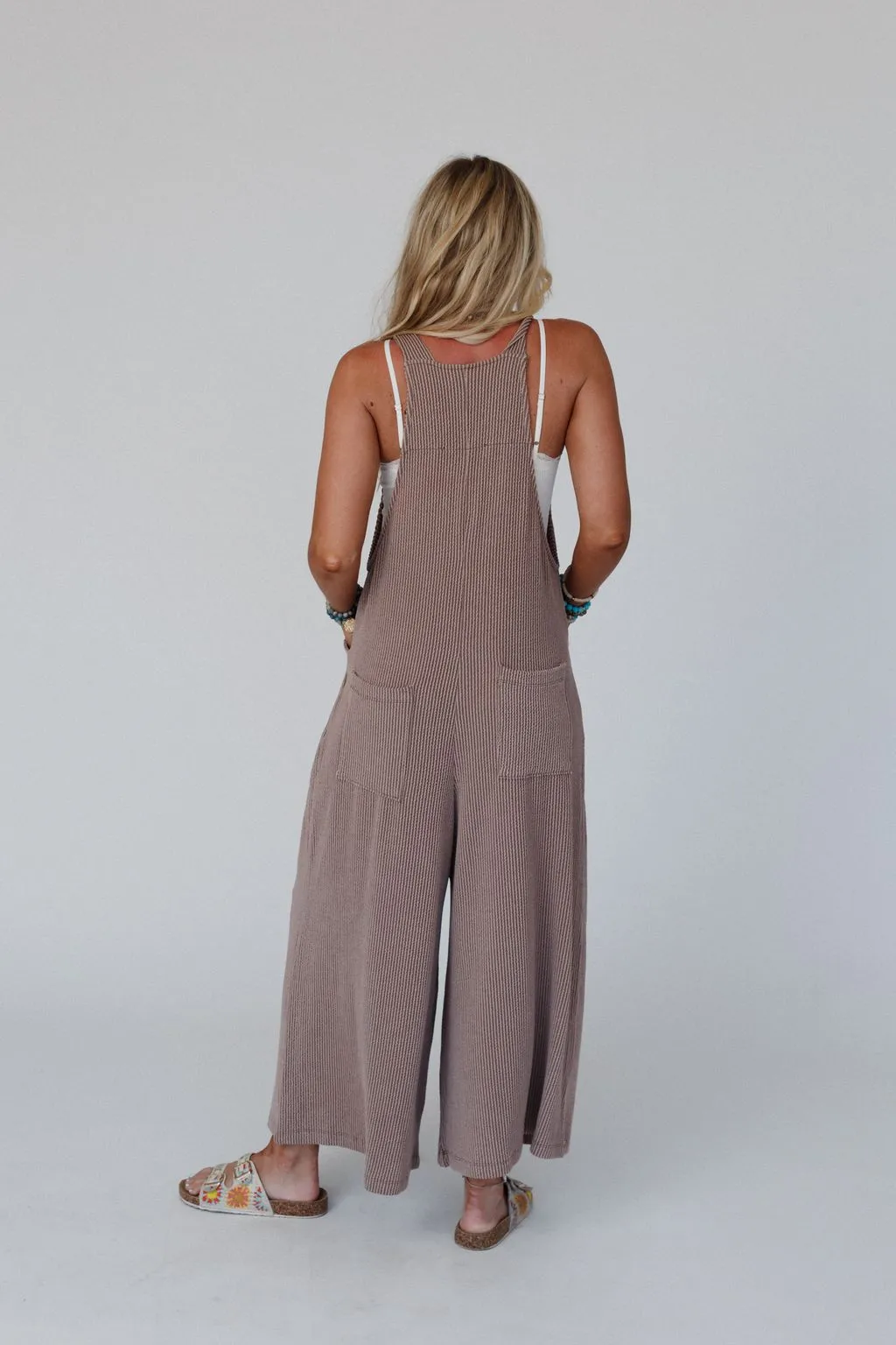 The Nest Urban Light Textured Jumpsuit - Acorn