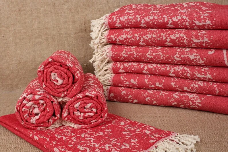 The Original Red Turkish Turtle Beach Towel
