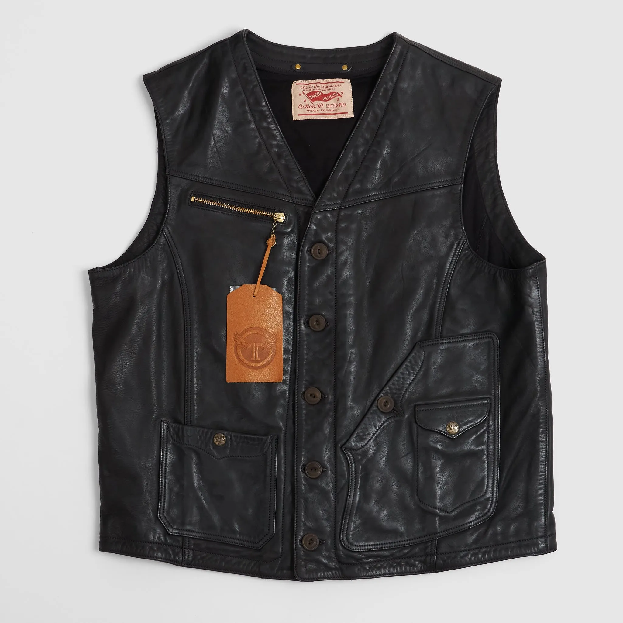Thedi Leathers Horsehide Biker Vest