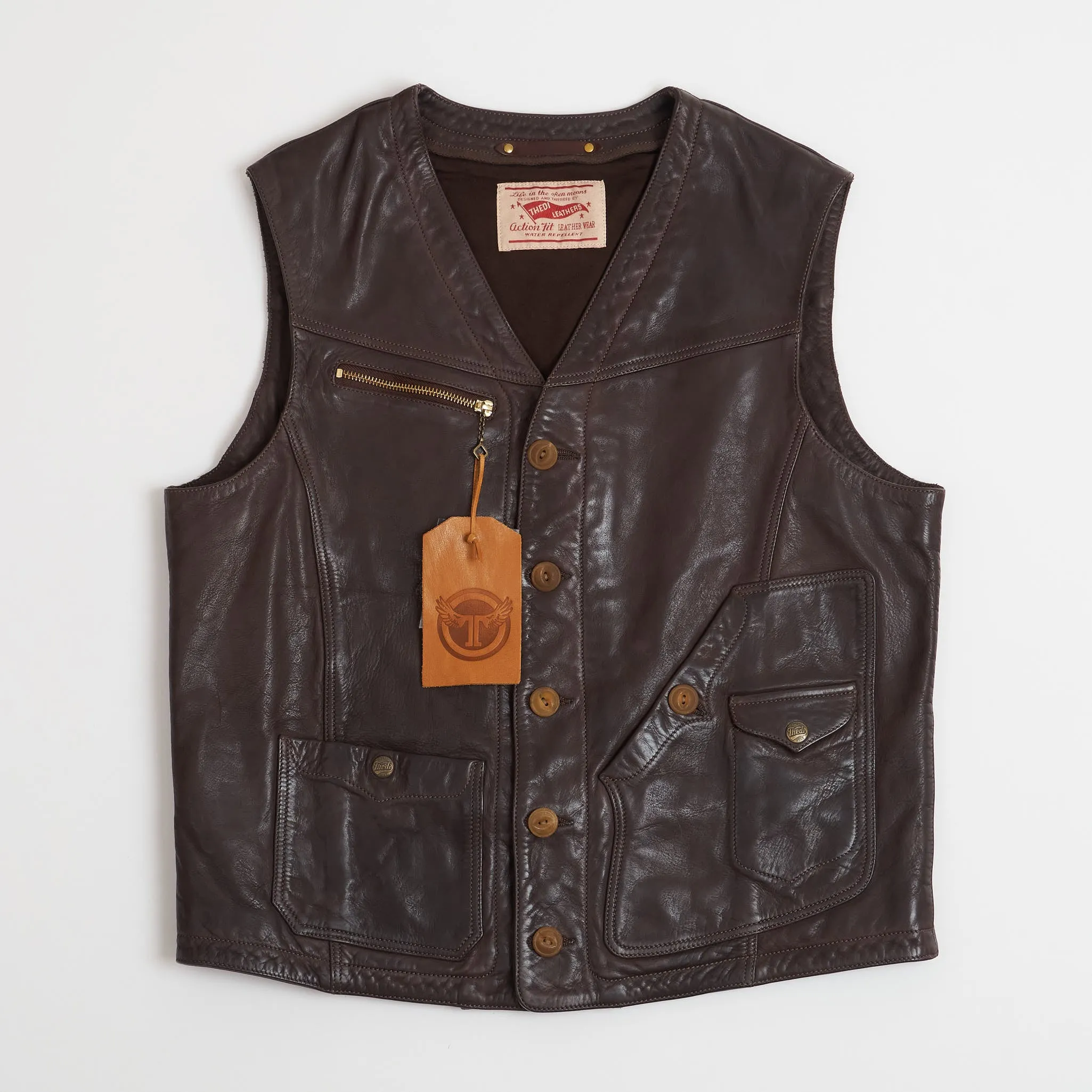 Thedi Leathers Horsehide Biker Vest