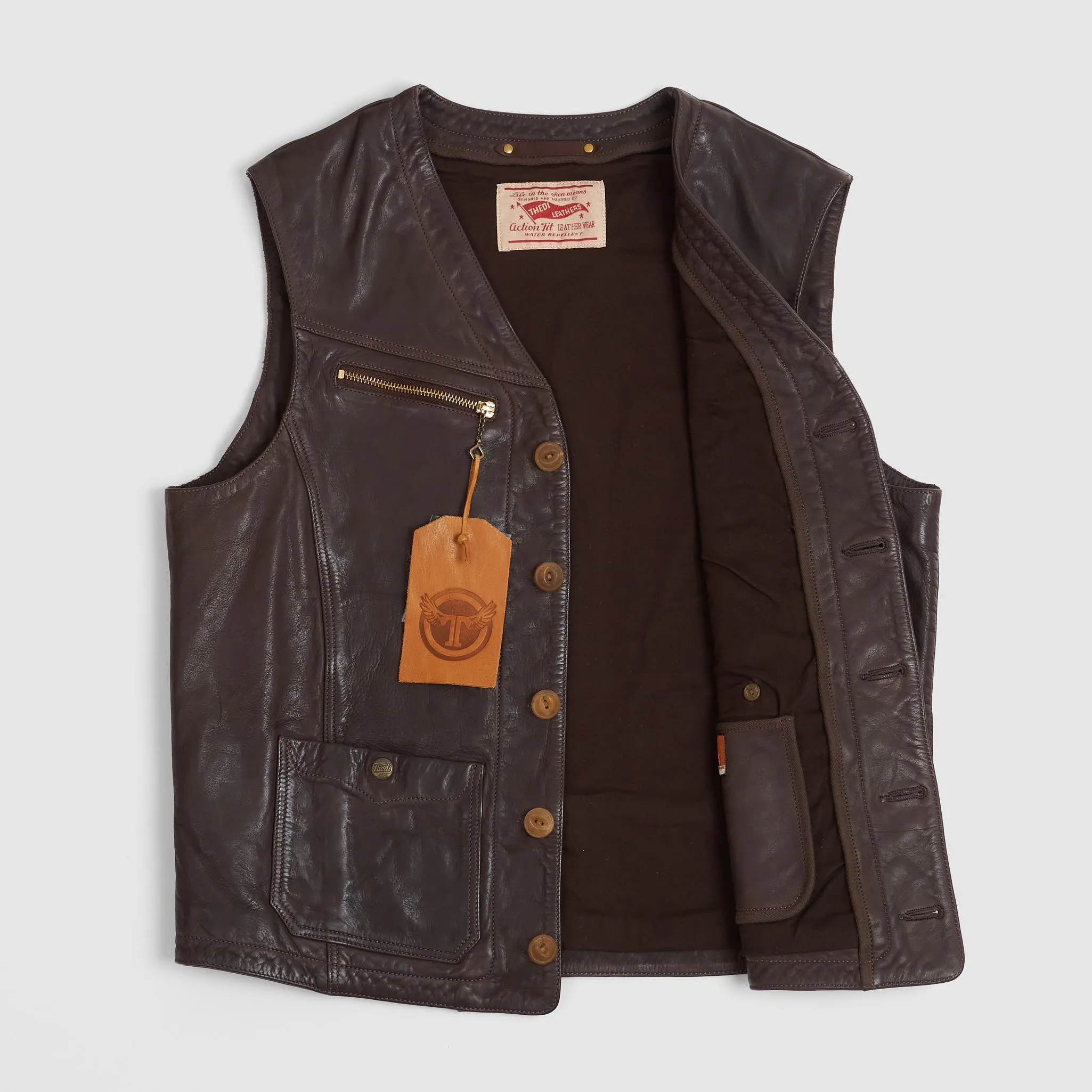 Thedi Leathers Horsehide Biker Vest