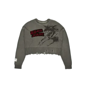 Urban Jungle Distressed Intarsia Sweater