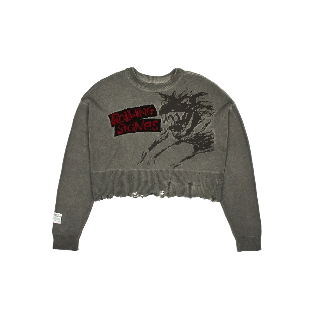 Urban Jungle Distressed Intarsia Sweater